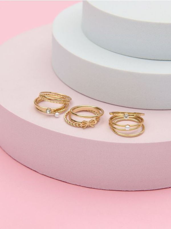 Sinsay Sinsay - Пръстени, 10 броя - златно