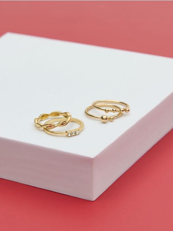 Sinsay Sinsay - Пръстени, 4 броя - златно