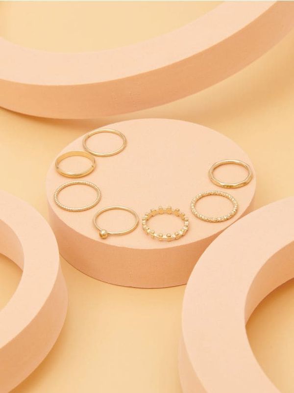 Sinsay Sinsay - Пръстени, 7 броя - златно