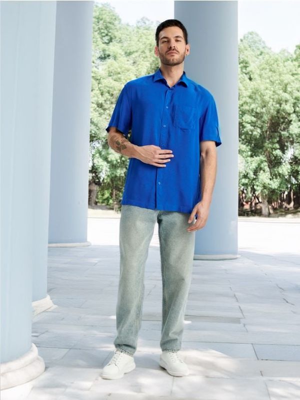 Sinsay Sinsay - Риза - кобалт цвят