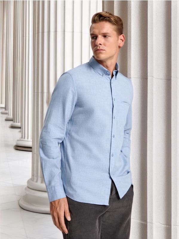 Sinsay Sinsay - Риза slim fit - бледосиньо