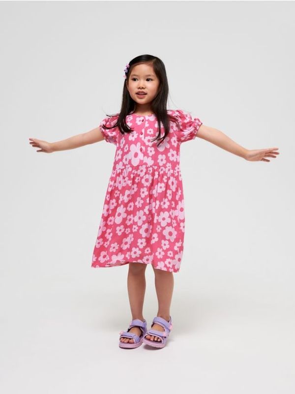 Sinsay Sinsay - Рокля с буфан ръкави - фуксия