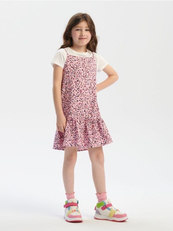 Sinsay Sinsay - Рокля тип babydoll - пастелнорозово