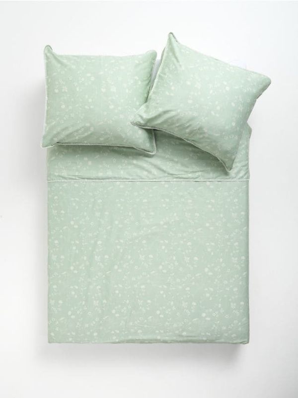 Sinsay Sinsay - Сатенено спално бельо - бледозелено