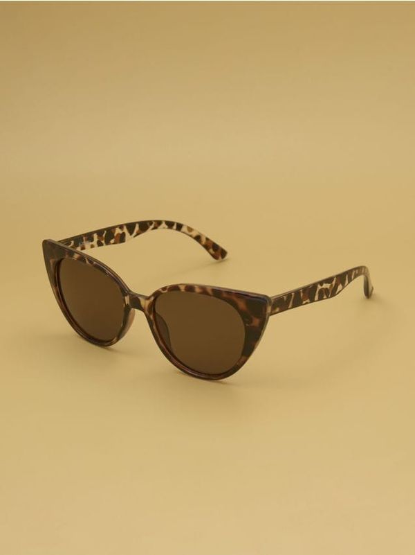 Sinsay Sinsay - Слънчеви очила с леопардов принт - многоцветен