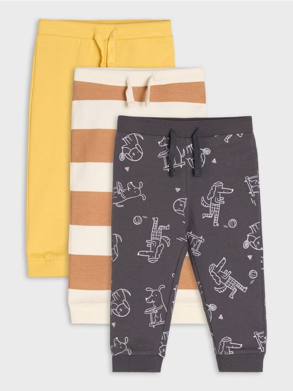 Sinsay Sinsay - Спортни панталони, 3 броя - антрацит