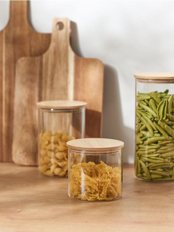 Sinsay Sinsay - Стъклен буркан с капак - бял