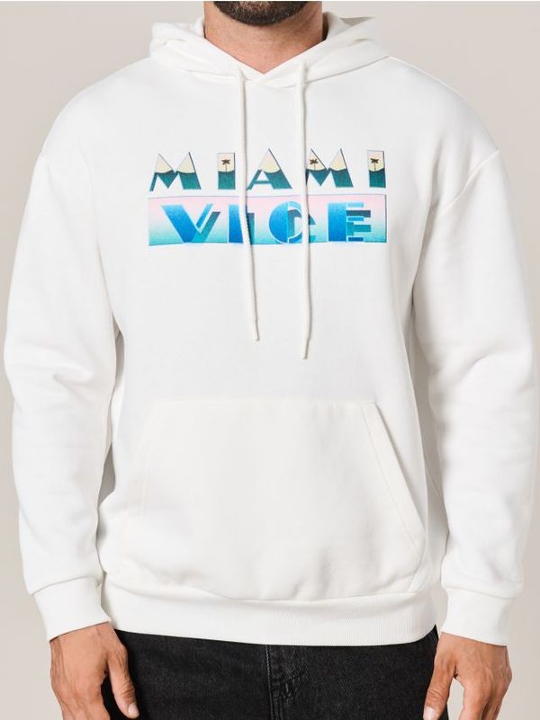 Sinsay Sinsay - Суитшърт Miami Vice - кремав