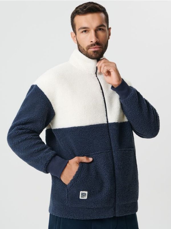 Sinsay Sinsay - Суитшърт от sherpa STAY WARM - син