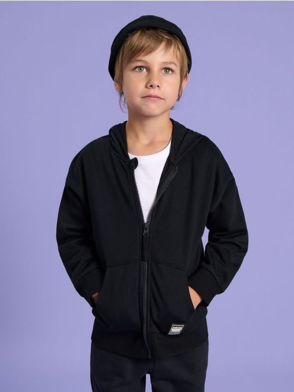 Sinsay Sinsay - Суитшърт с цип - черeн