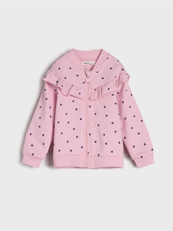 Sinsay Sinsay - Суитшърт с цип - лавандула