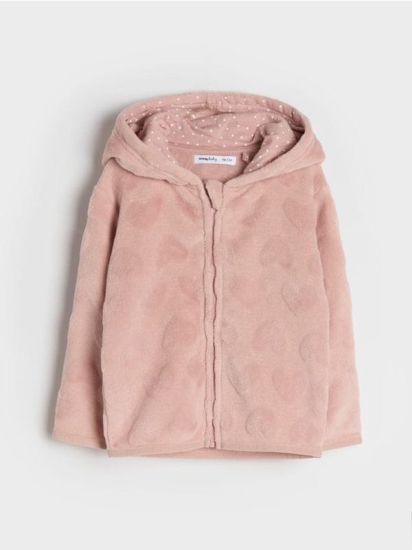 Sinsay Sinsay - Суитшърт с качулка - пастелнорозово
