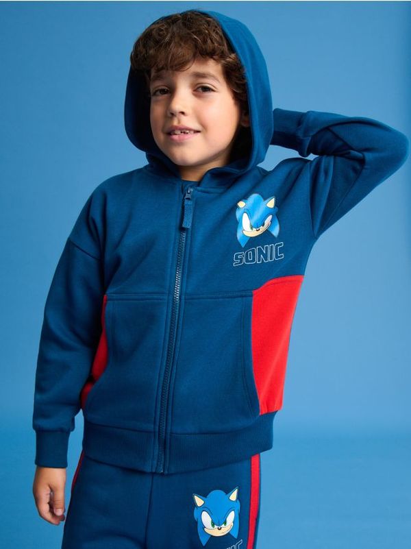 Sinsay Sinsay - Суитшърт с качулка SONIC THE HEDGEHOG - нави
