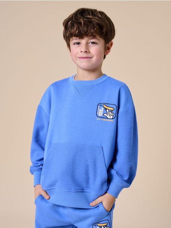 Sinsay Sinsay - Суитшърт с принт - хиацинт