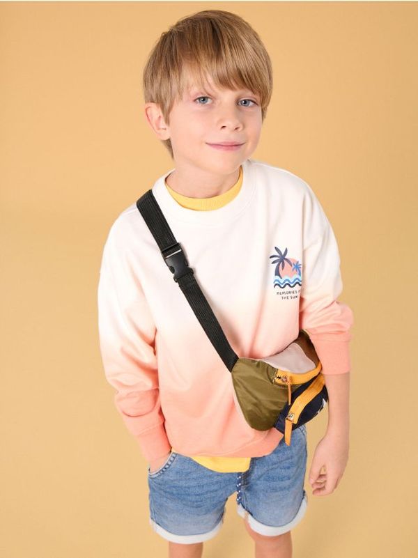 Sinsay Sinsay - Суитшърт с принт - праскова