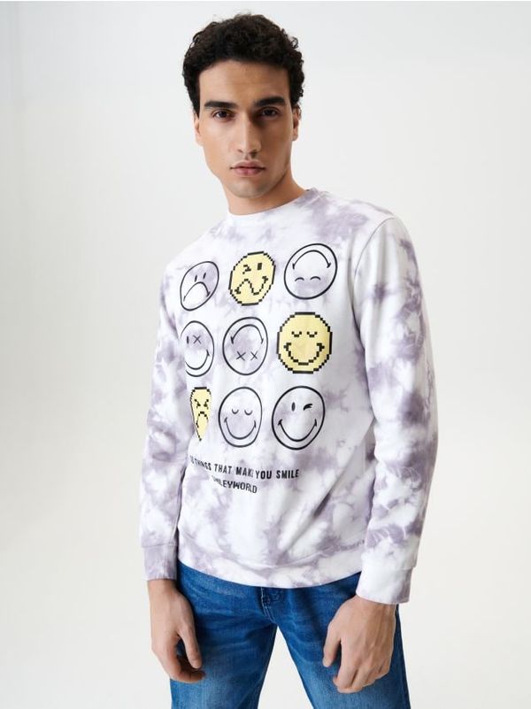 Sinsay Sinsay - Суитшърт SmileyWorld® - виолетово