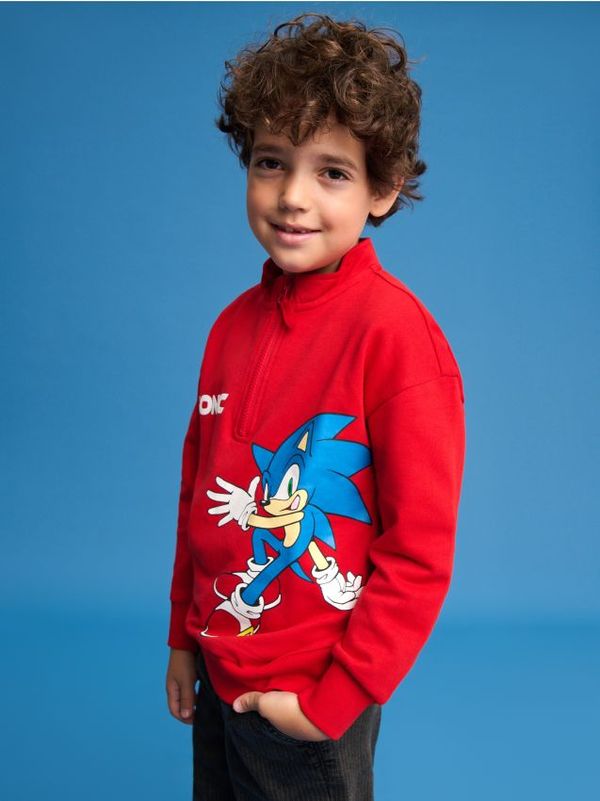 Sinsay Sinsay - Суитшърт Sonic the Hedgehog - червeн