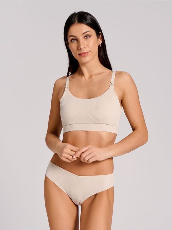 Sinsay Sinsay - Сутиен тип спортен потник MAMA - телесен цвят