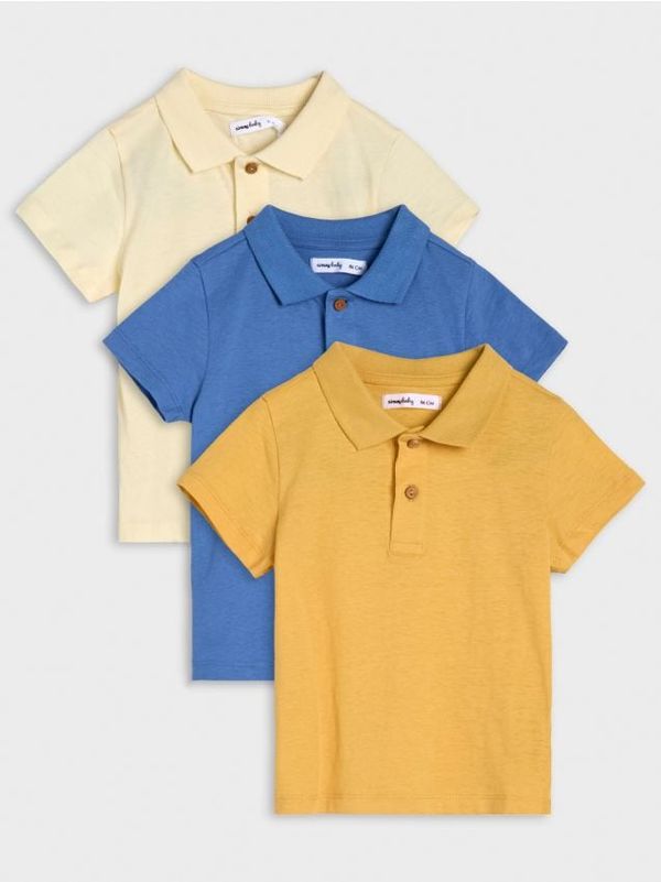 Sinsay Sinsay - Тениска 3 pack - кремав