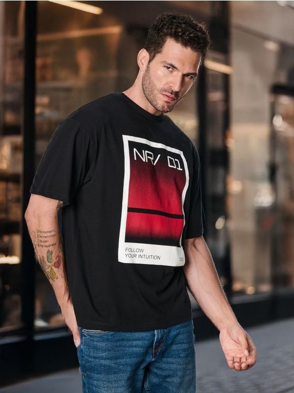 Sinsay Sinsay - Тениска - черeн