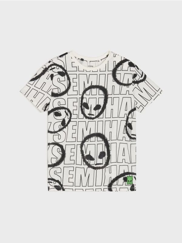 Sinsay Sinsay - Тениска - кремав