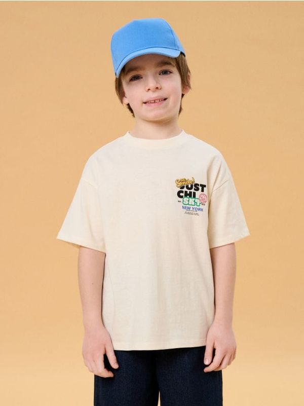 Sinsay Sinsay - Тениска - кремав