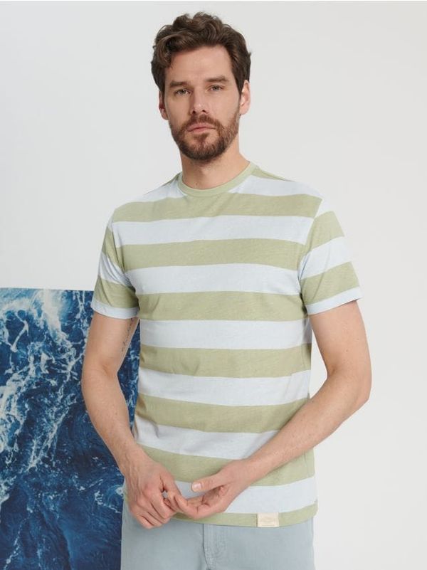 Sinsay Sinsay - Тениска на райе - аврора розово