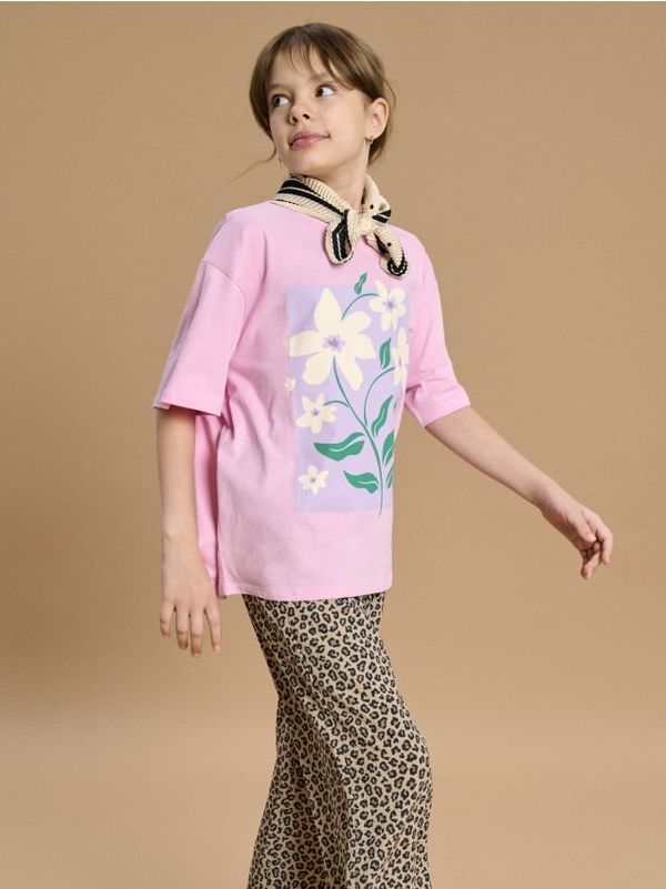 Sinsay Sinsay - Тениска - пастелнорозово