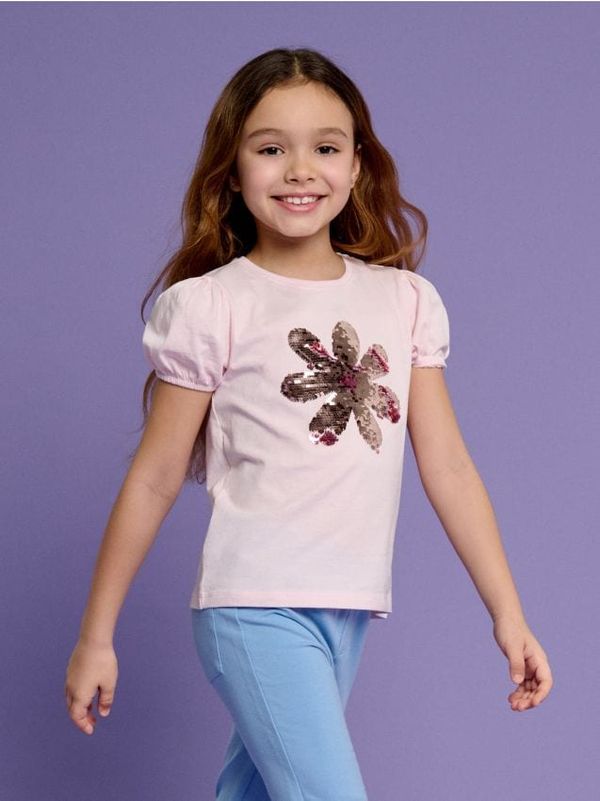 Sinsay Sinsay - Тениска - пастелнорозово