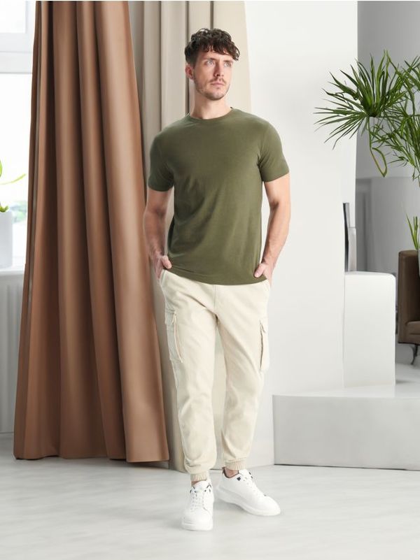 Sinsay Sinsay - Тениска - пепелнозелено