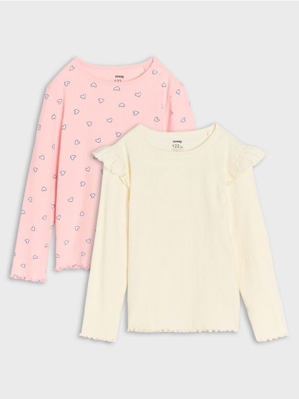 Sinsay Sinsay - Тениска с дълъг ръкав 2 pack - многоцветен