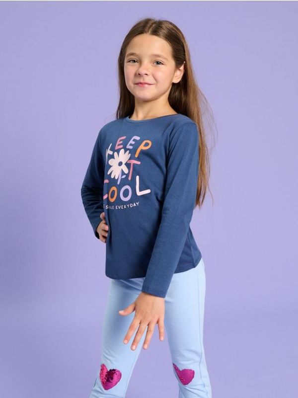 Sinsay Sinsay - Тениска с дълъг ръкав - нави