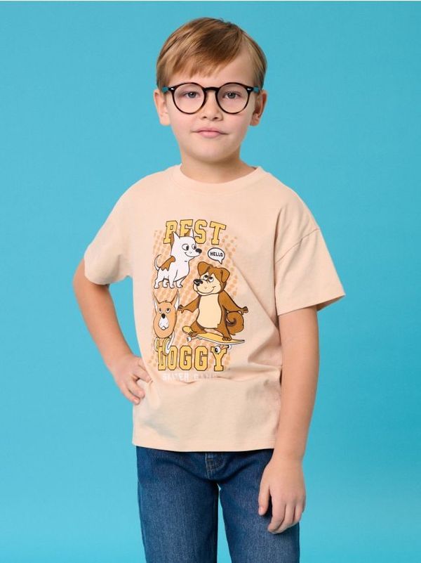 Sinsay Sinsay - Тениска с принт - бежово