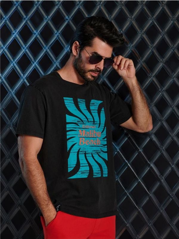 Sinsay Sinsay - Тениска с принт - черeн