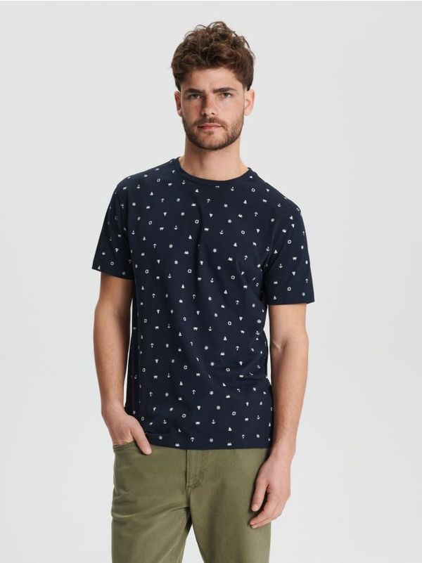 Sinsay Sinsay - Тениска с принт - нави