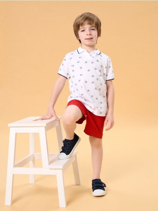 Sinsay Sinsay - Тениска с яка - бял