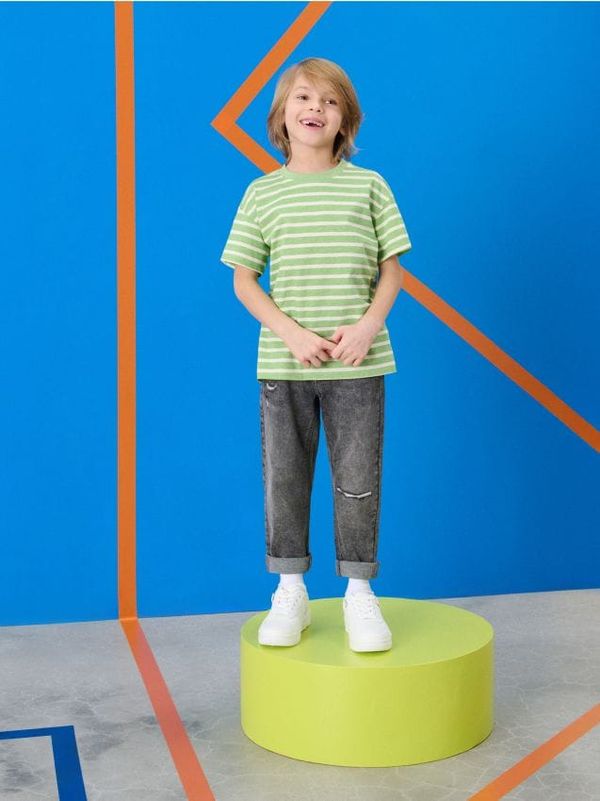 Sinsay Sinsay - Тениска - жълтозелено