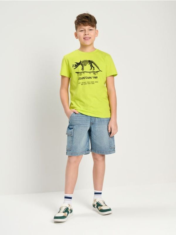 Sinsay Sinsay - Тениска - жълтозелено