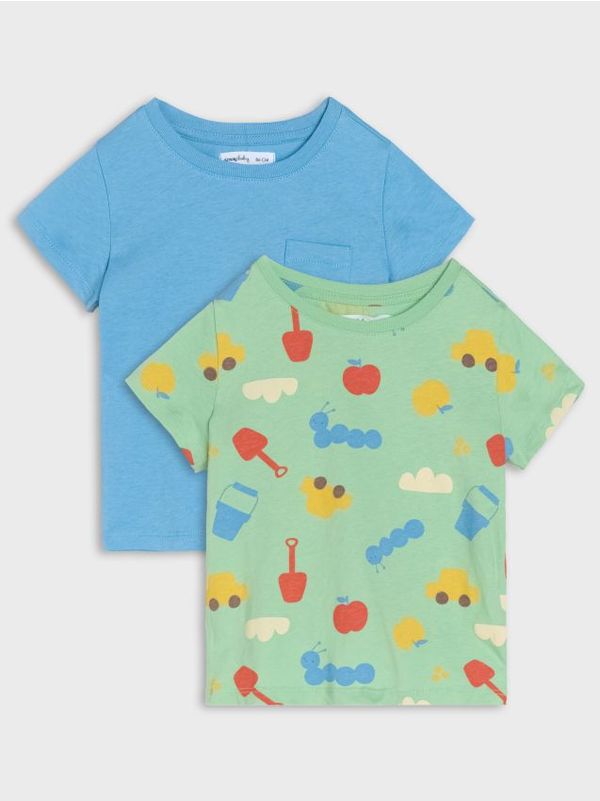 Sinsay Sinsay - Тениски, 2 броя - светлозелено