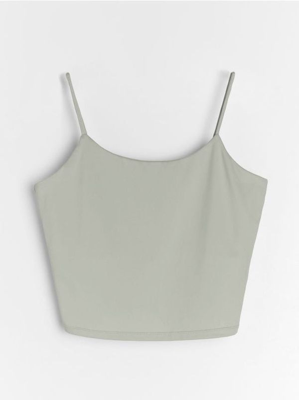 Sinsay Sinsay - Топ с тънки презрамки - бледозелено