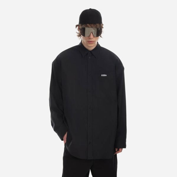 032c Мъжка риза 032c Риза с широки рамене Half Moon SS23-W-0020 ЧЕРНА