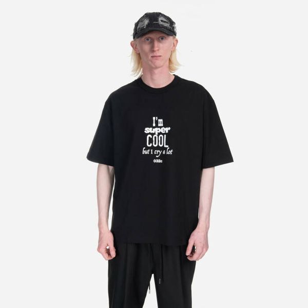 032c Мъжка тениска 032c Cry Oversized тениска SS23-C-1034 ЧЕРНА