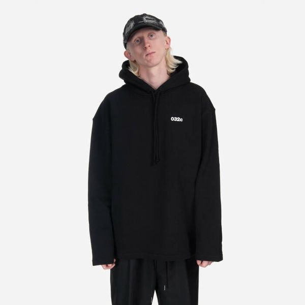 032c Мъжки суичър 032c Съдържание Maxi Hoodie SS23-C-2040 ЧЕРЕН