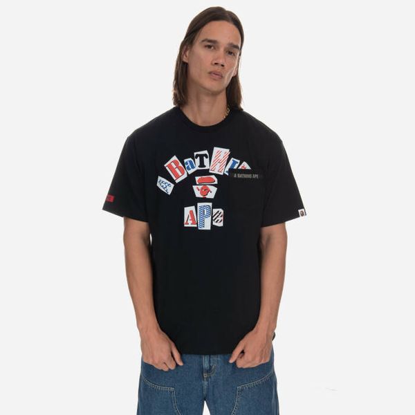 A Bathing Ape A Bathing Ape College Pocket Tee 001CSI801007M BLACK