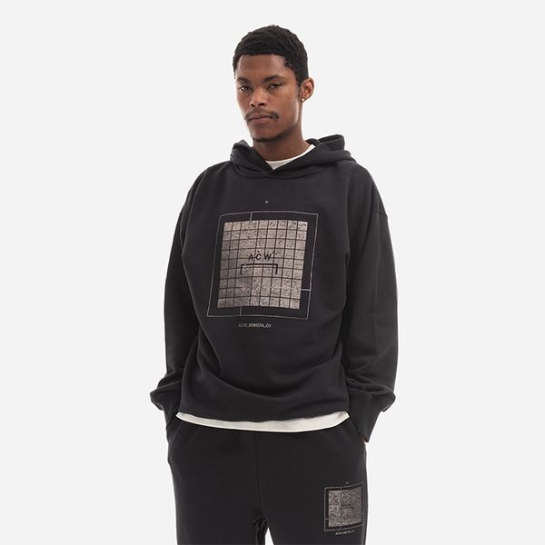 A-COLD-WALL* A-COLD-WALL* Foil Grid Hoodie ACWMW074 BLACK