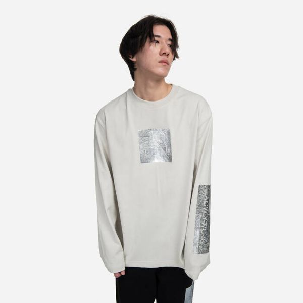 A-COLD-WALL* Мъжка тениска A-COLD-WALL* Тениска с дълги ръкави от фолио ACWMTS111 BONE