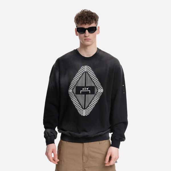 A-COLD-WALL* Мъжки суичър A-COLD-WALL* Gradient Crewneck ACWMW125 ЧЕРЕН