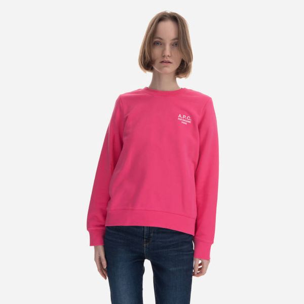 A.P.C. Дамски hoody A. P. C. Пот Skye COEZD-F27700 BRIGHT PINK