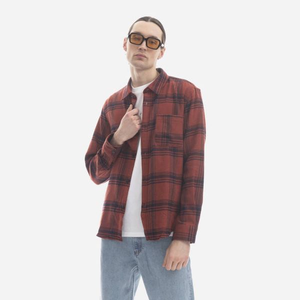 A.P.C. Мъжка риза A. P. C. Surchemise Трек WOAOQ-H02396 BRICK RED