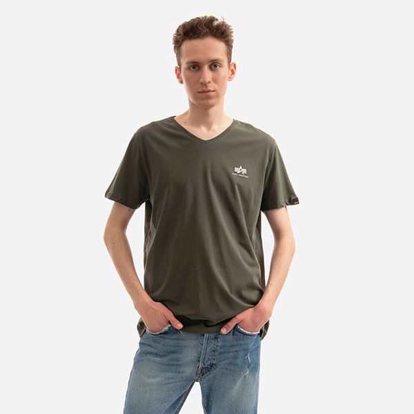 Alpha Industries Alpha Industries Basic V-Neck T Small Logo 106513 142